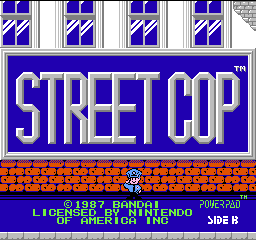 Street Cop title screen for NES
